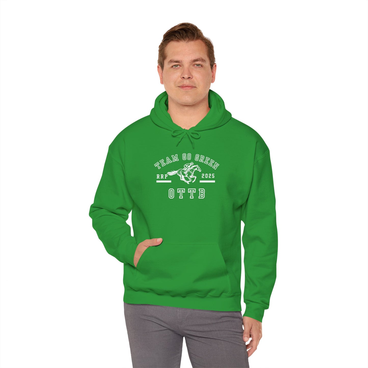 Team Go Green OTTB RRP Makeover Hoodie – Unisex Irish Green Sweatshirt