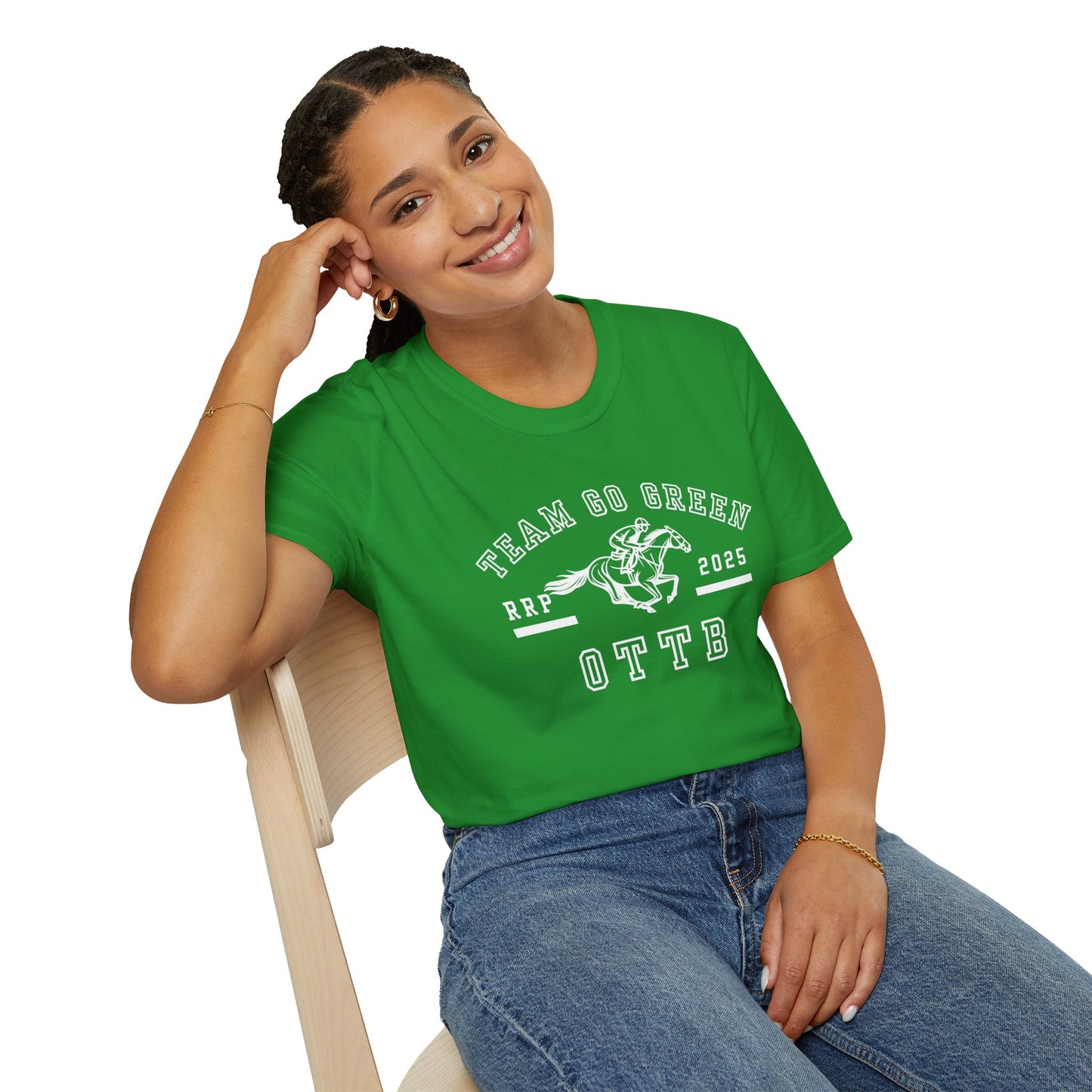 Team Go Green OTTB RRP Makeover Support T-Shirt – Unisex Irish Green Tee