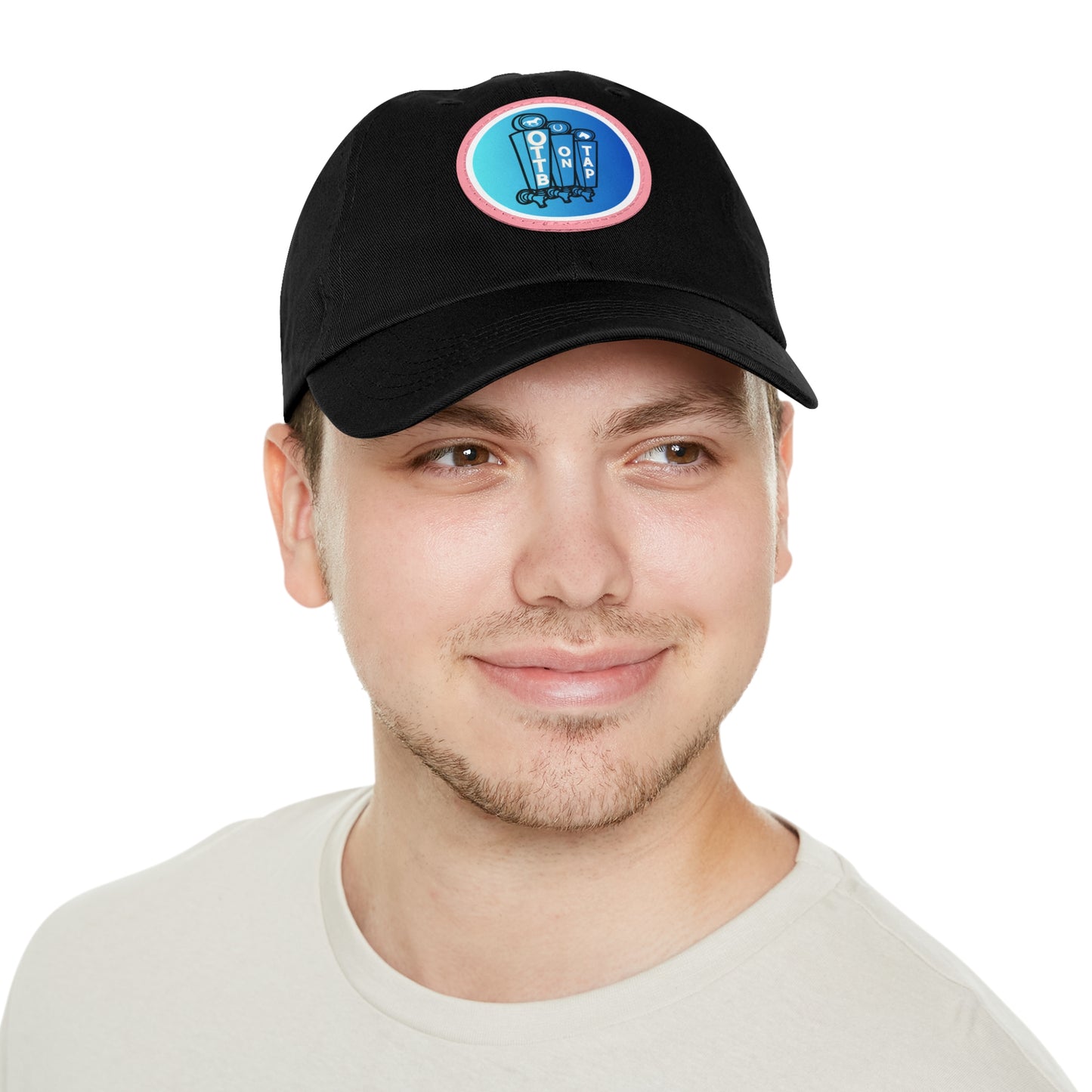 OTTB on Tap Official Logo Baseball Cap with Faux Leather Patch