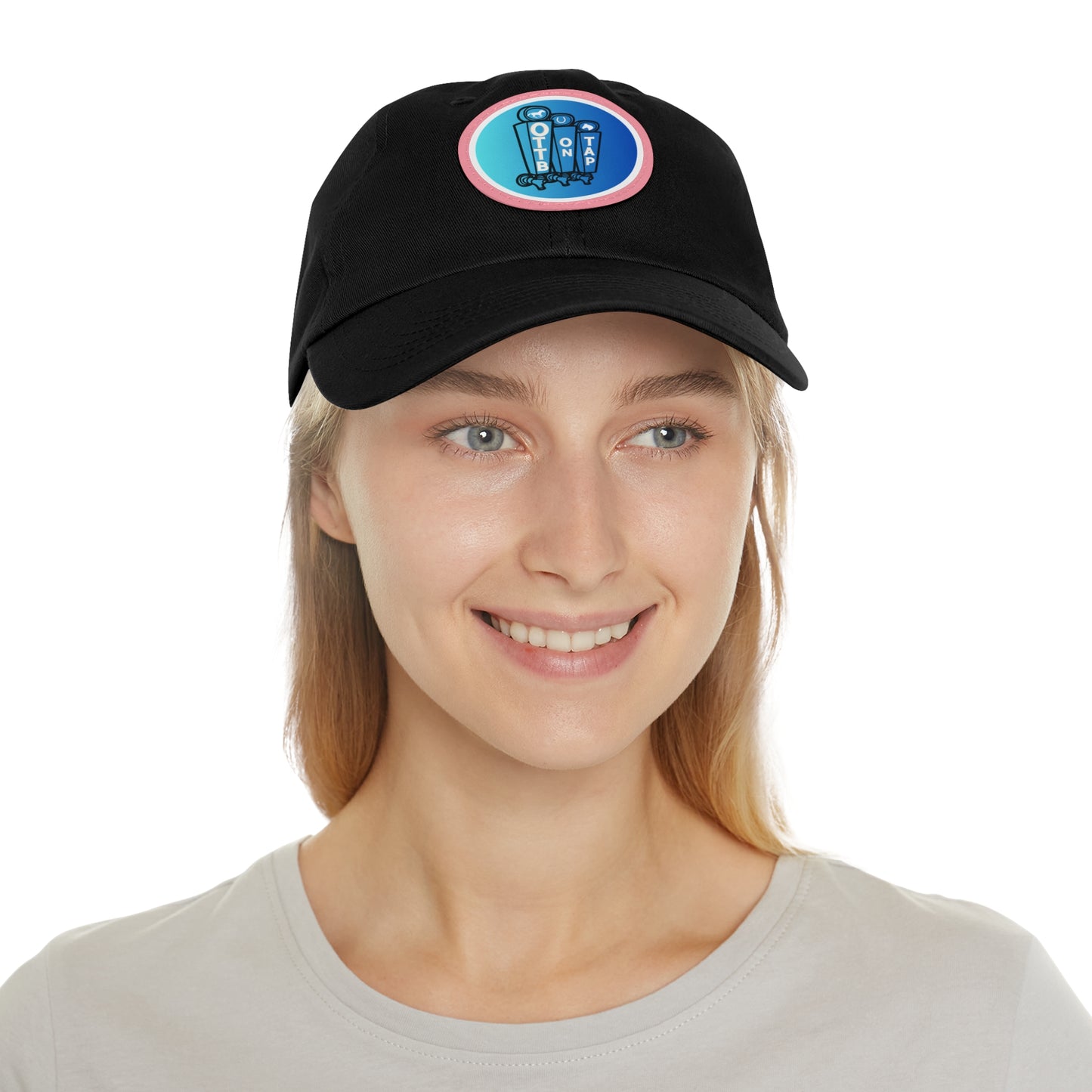 OTTB on Tap Official Logo Baseball Cap with Faux Leather Patch