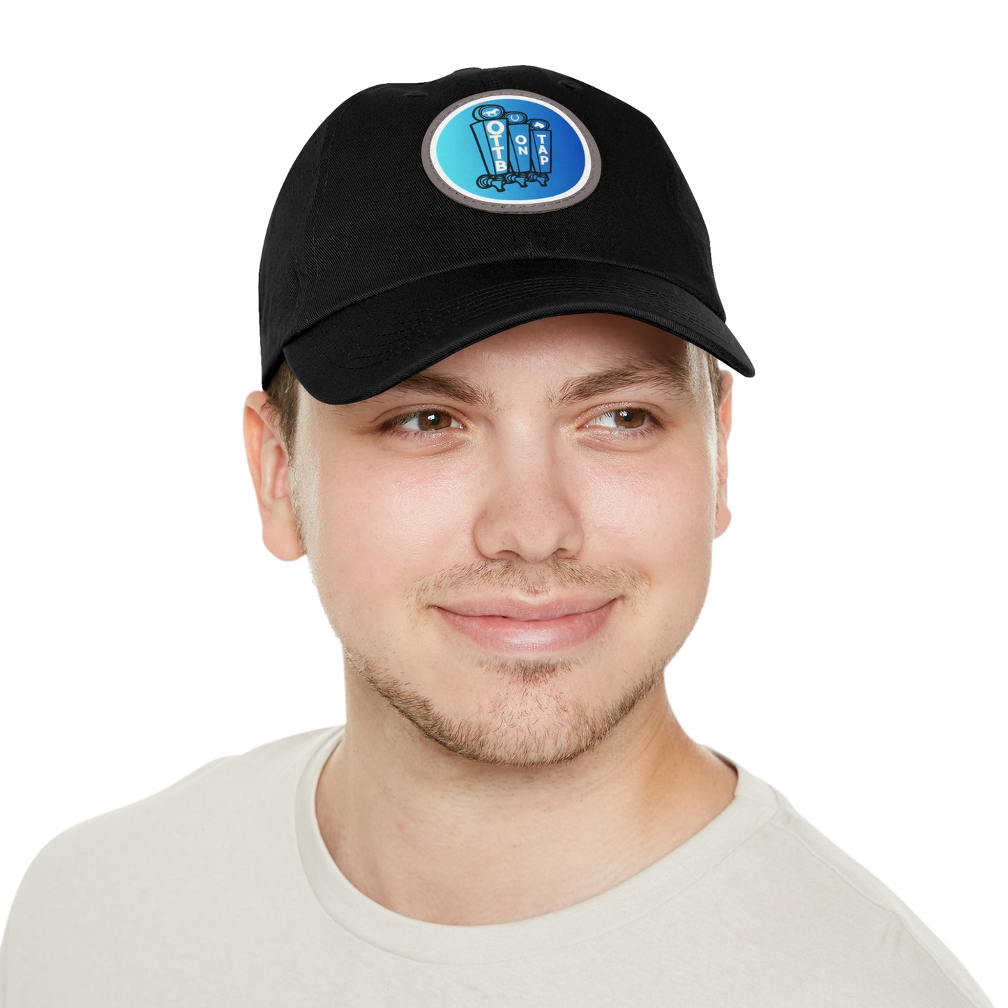 OTTB on Tap Official Logo Baseball Cap with Faux Leather Patch