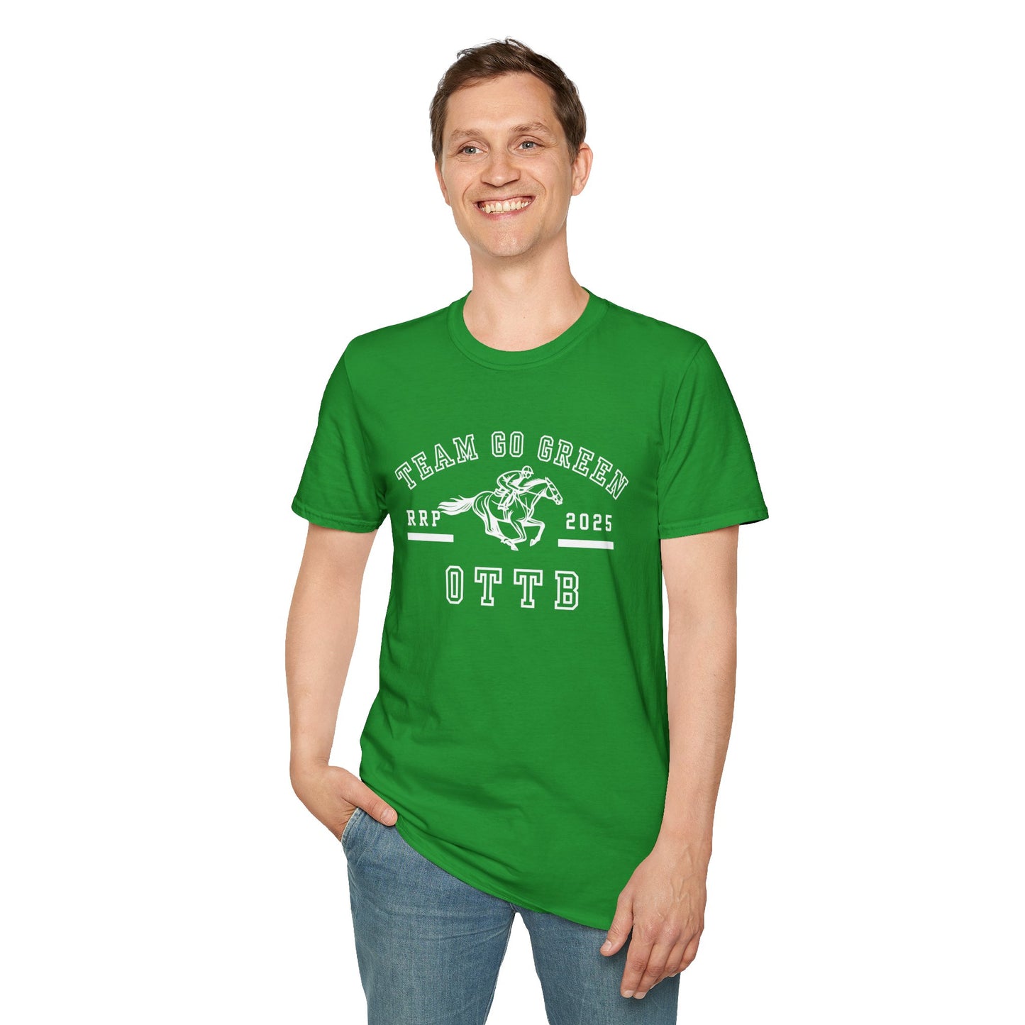 Team Go Green OTTB RRP Makeover Support T-Shirt – Unisex Irish Green Tee